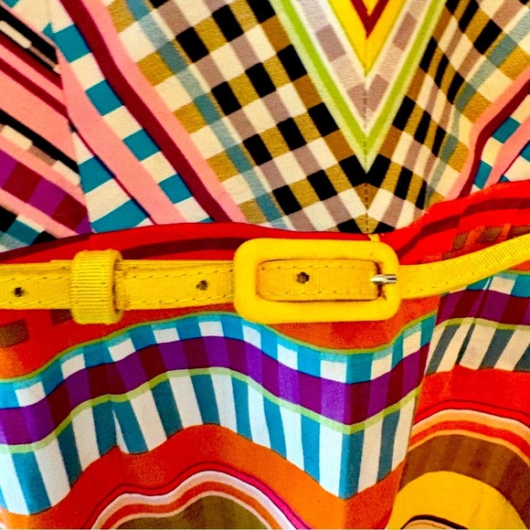 London Times Multicolored Striped Sleeveless Sheath V Neck Dress Womens size 6 - Picture 7 of 15